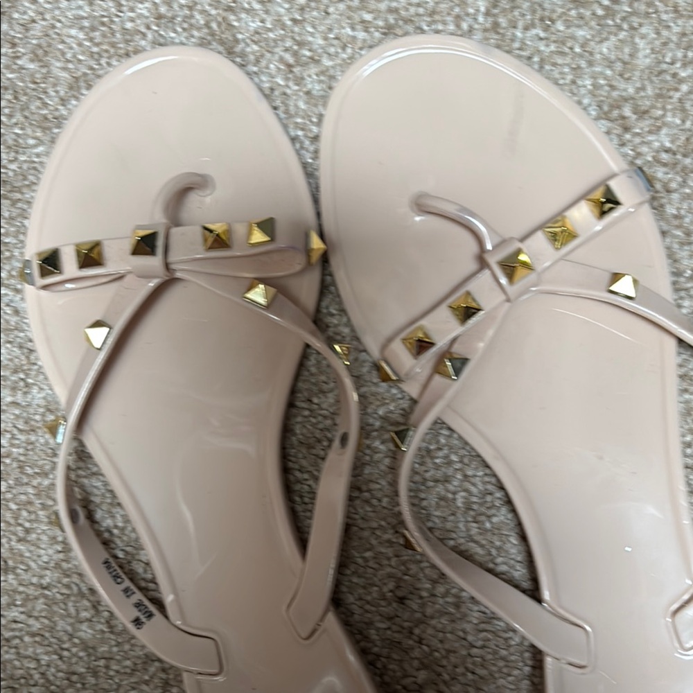 Steve Madden Women's Daliyah Studded Bow Jelly Sandals EUC sz 9m - Picture 4 of 4